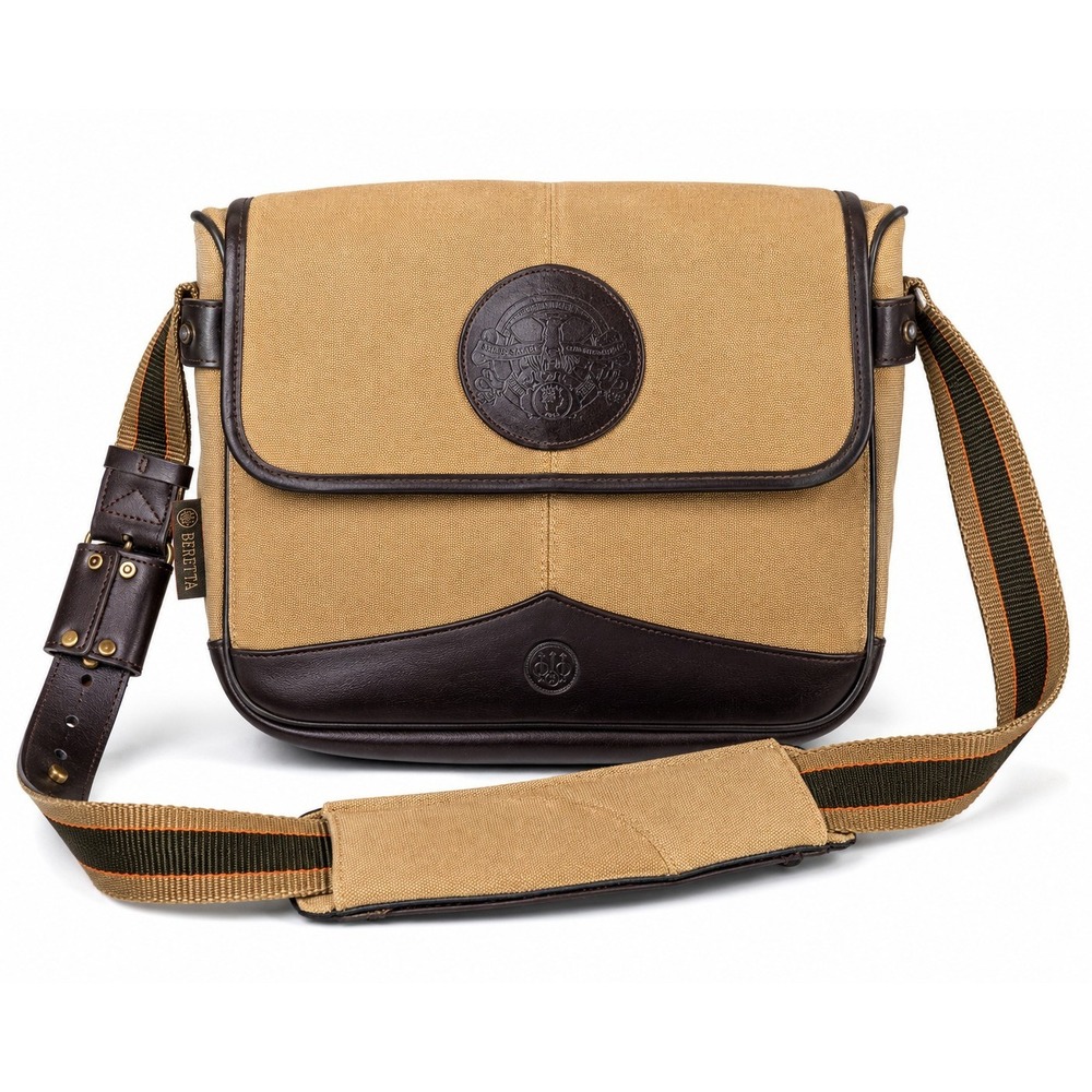 Beretta Shikar Safari Club International Canvas Leather Messenger Shoulder Bag